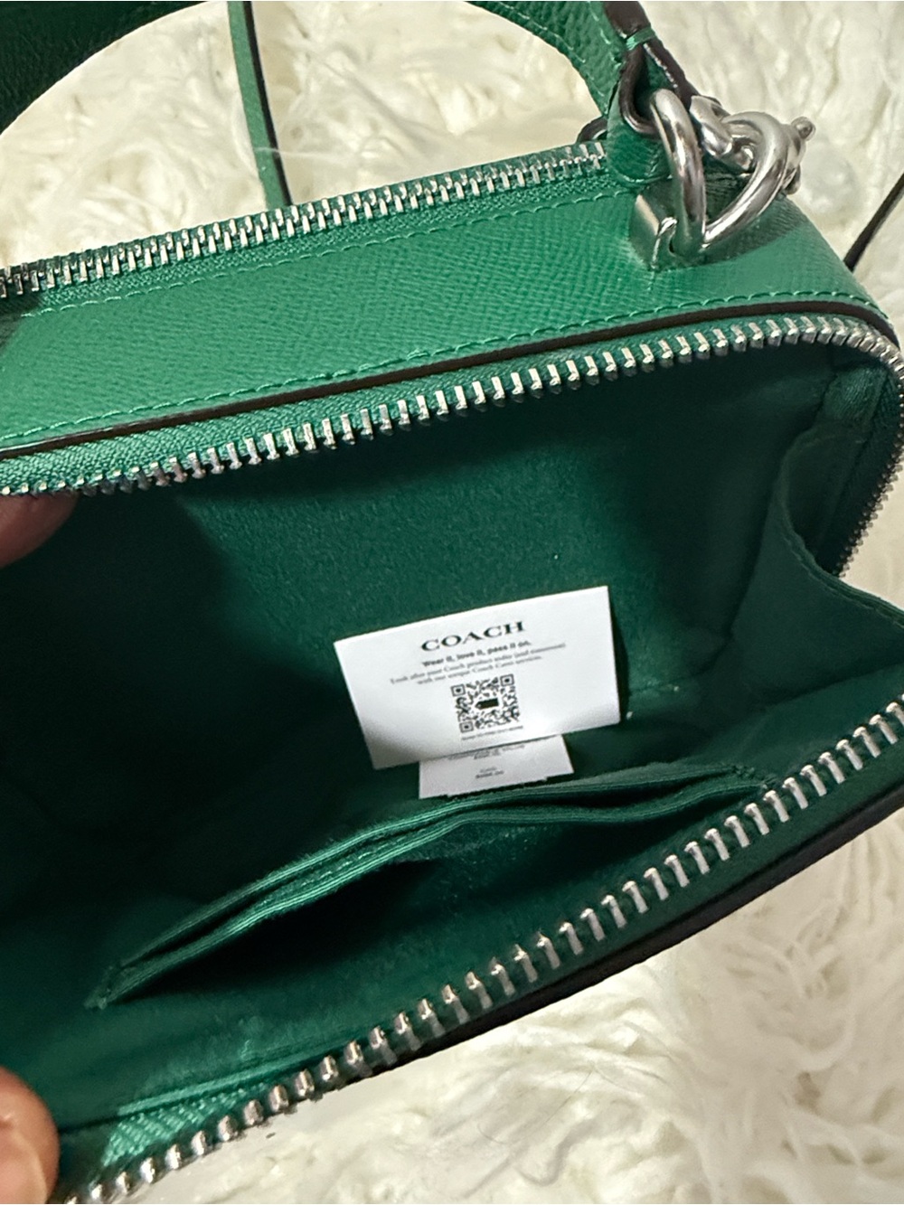 Coach C2872 green box crossbody bag - Picture 7 of 14